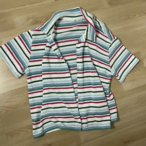 Zara knitted button down shirt
